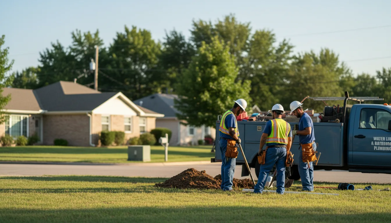 Residential water line and bathroom plumbing service in Union, MO
